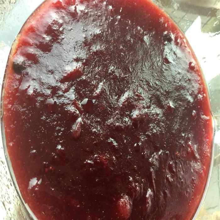 Recipe for cranberry sauce with orange zest