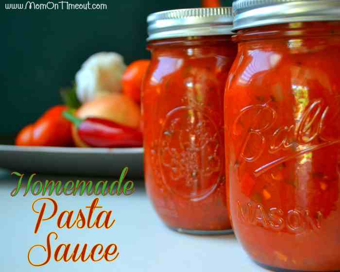 Recipe for homemade pasta sauce