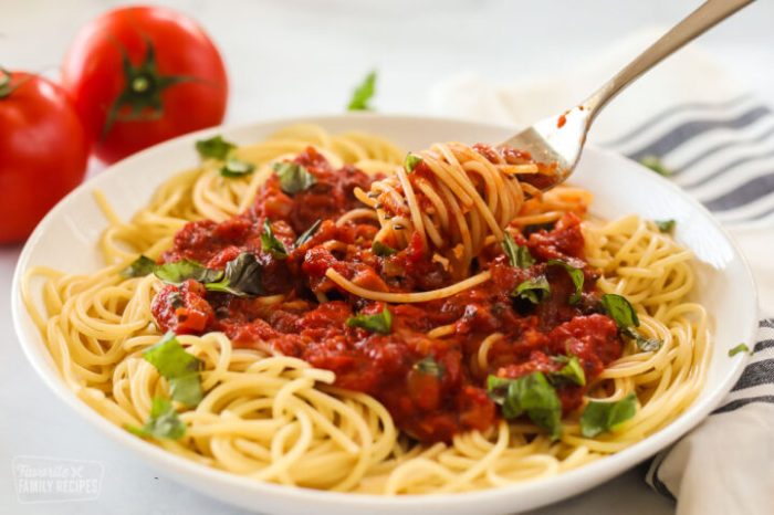 Recipe homemade spaghetti sauce with fresh tomatoes